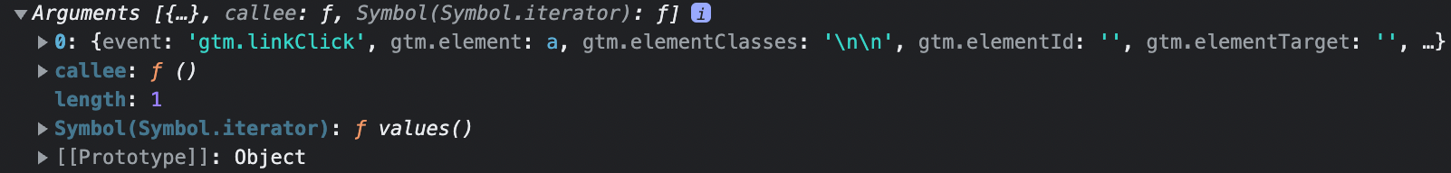 GTM Data Layer Push Event - Arguments alt text
