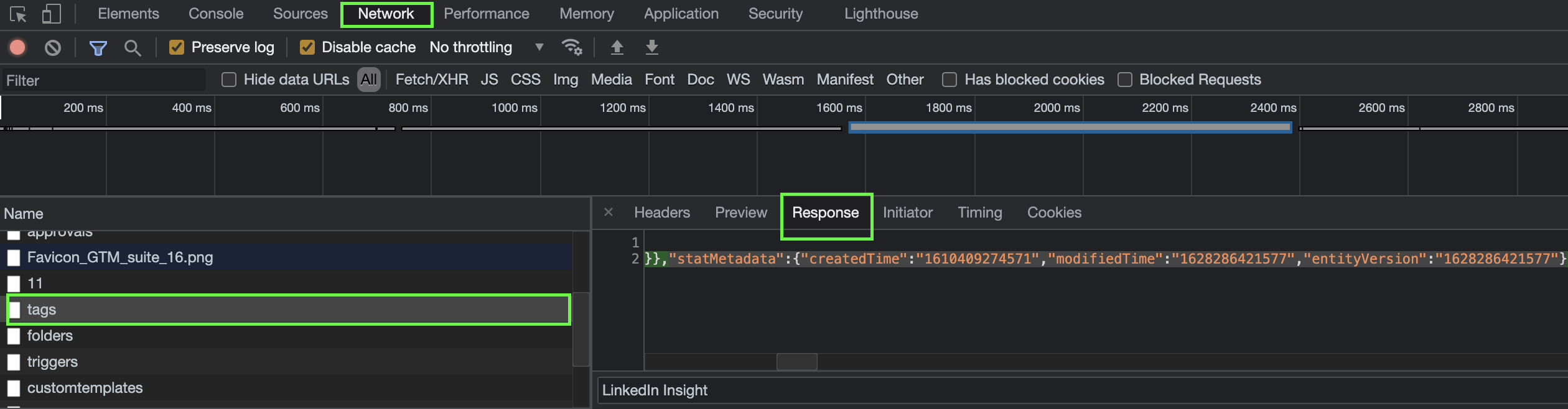 GTM Tags - Inspect Network Request For Tags Data alt text