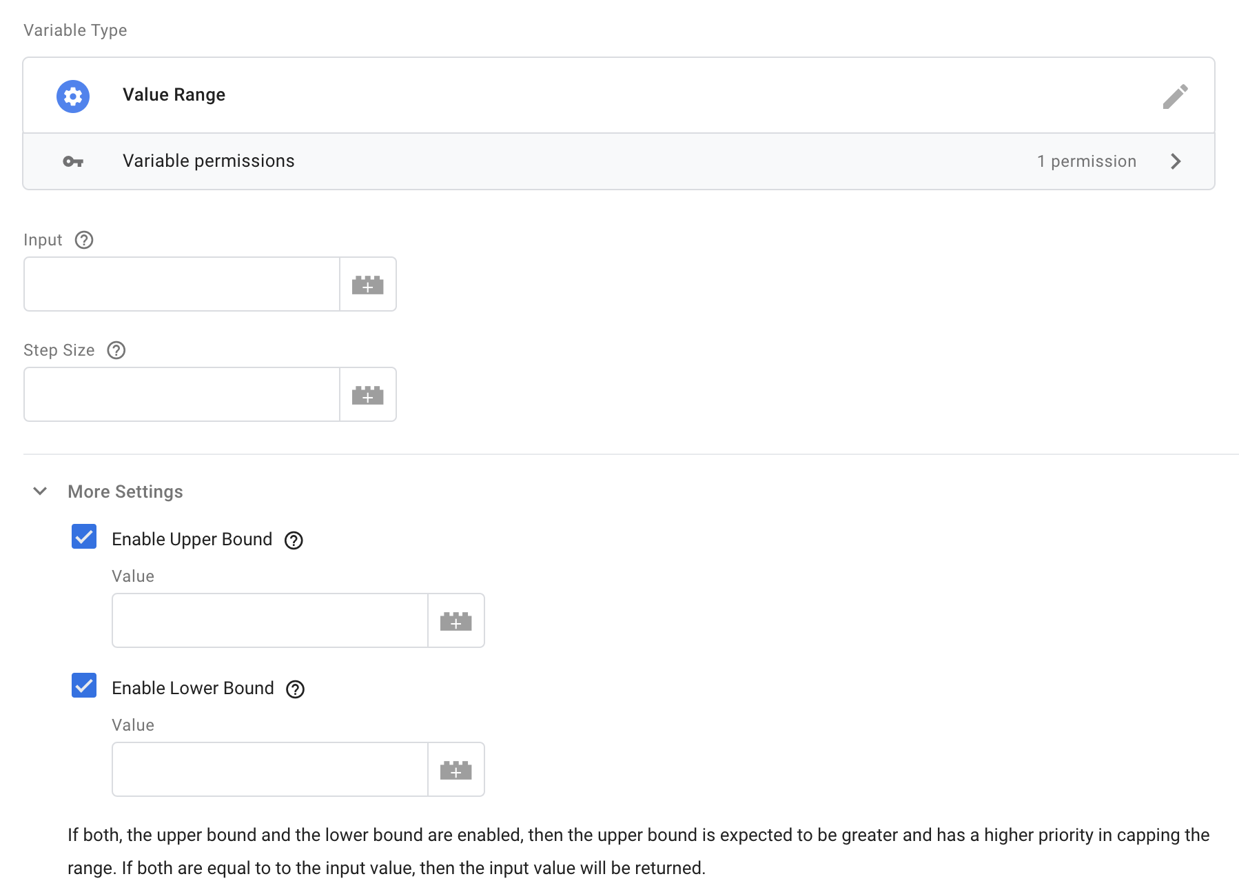 GTM Custom Variable Template - Value Range alt text